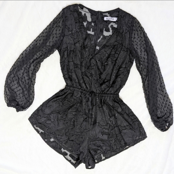 NWT Reverse Black Romper - Picture 3 of 11
